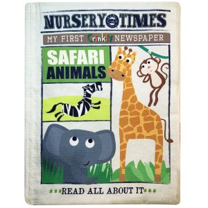 Nursery Times Crinkly Newspaper - Safari Animals