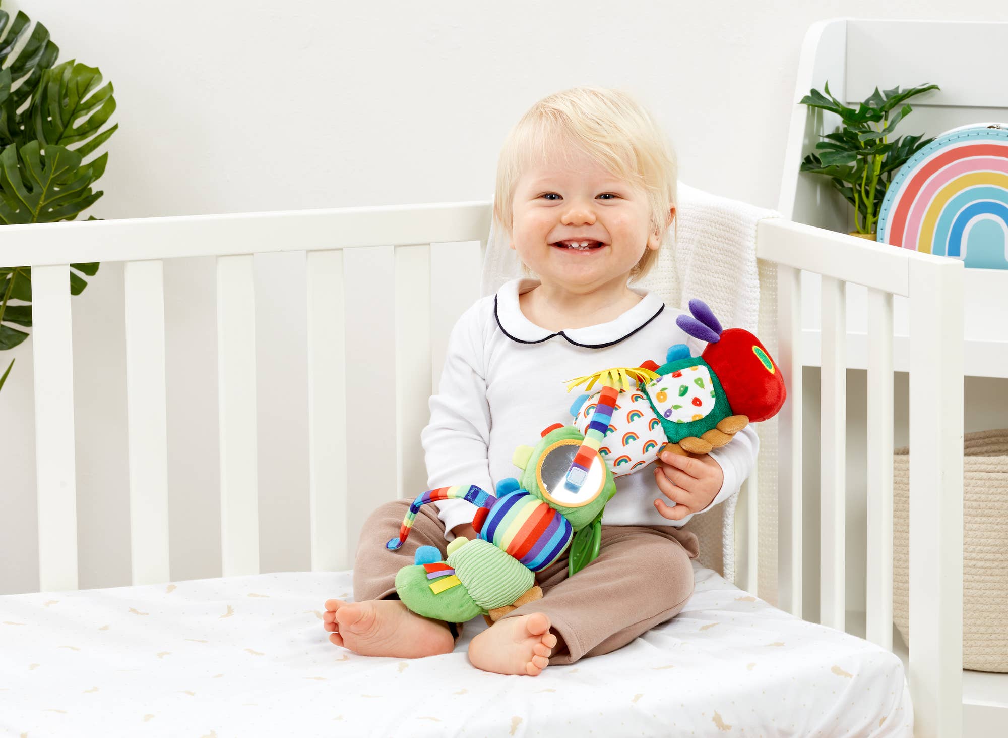 Baby playing with the Very Hungry Caterpillar Activity Toy